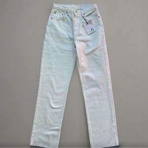 De Rococo Women's Straight Leg Jeans - White NWT